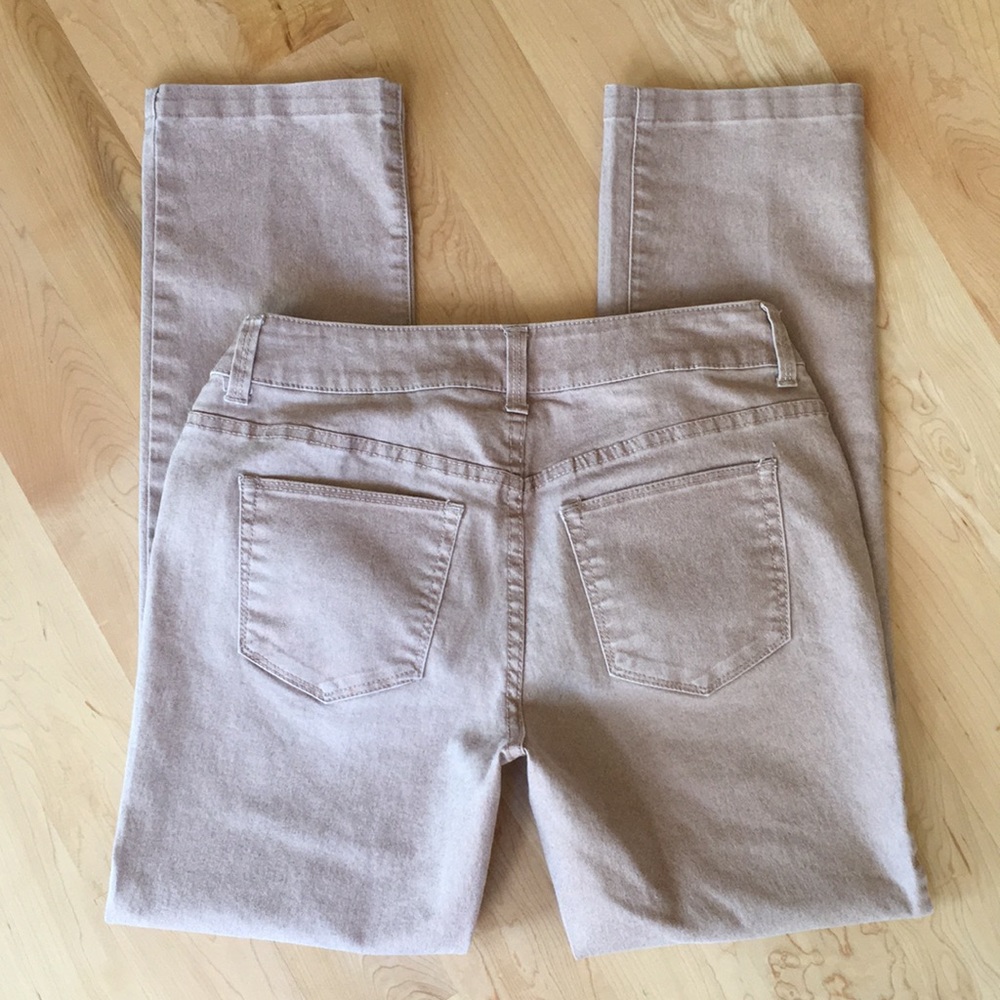 Chico's Platinum Denim Metallic Copper Slim Jeans